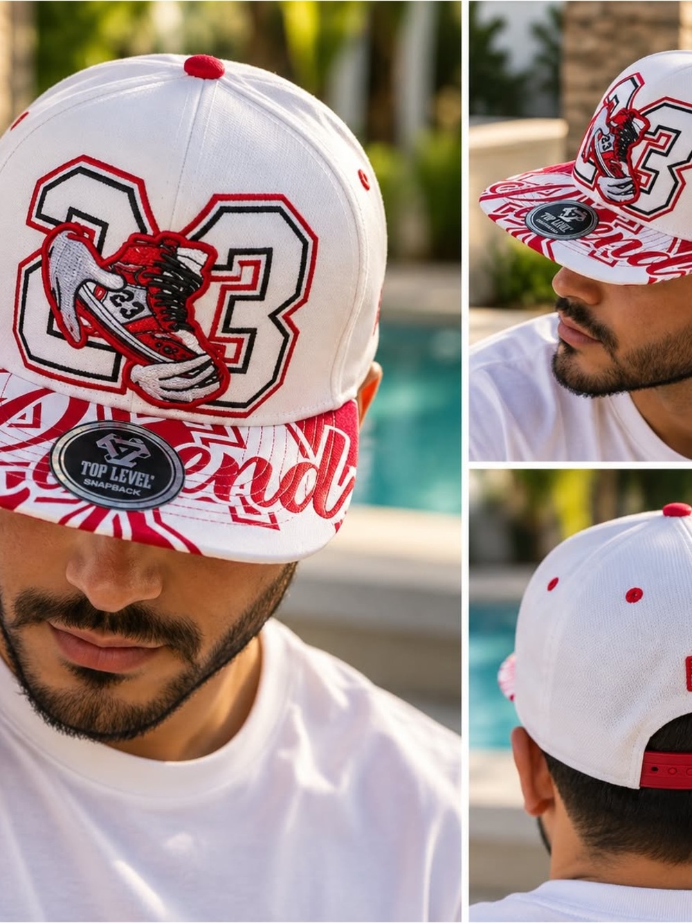 Top Level SnapBack Hat Red Sneaker